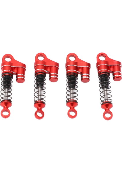 4 Adet Rc Amortisörler Kırmızı Alüminyum Alaşımlı Yüksek Elastik Bahar Metal Amortisörler SCX24 1/24 Rc Araba Için (Yurt Dışından)