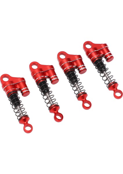 4 Adet Rc Amortisörler Kırmızı Alüminyum Alaşımlı Yüksek Elastik Bahar Metal Amortisörler SCX24 1/24 Rc Araba Için (Yurt Dışından)