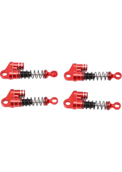 4 Adet Rc Amortisörler Kırmızı Alüminyum Alaşımlı Yüksek Elastik Bahar Metal Amortisörler SCX24 1/24 Rc Araba Için (Yurt Dışından)