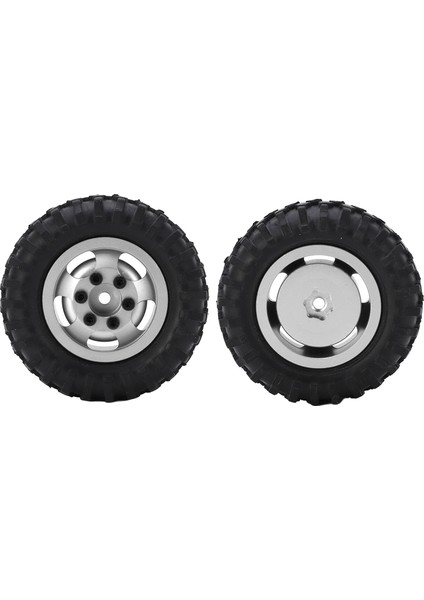 Adet/takım 55MM Metal Jant Lastikleri Axıal SCX24 1/24 Rc Araba Jantı Ka Lastik Gümüş (Yurt Dışından)