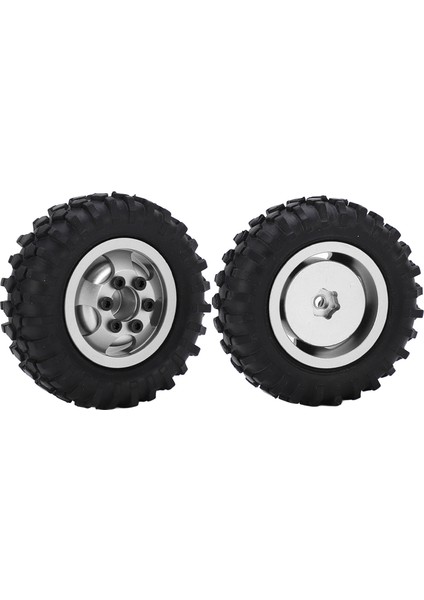 Adet/takım 55MM Metal Jant Lastikleri Axıal SCX24 1/24 Rc Araba Jantı Ka Lastik Gümüş (Yurt Dışından) fiyatları