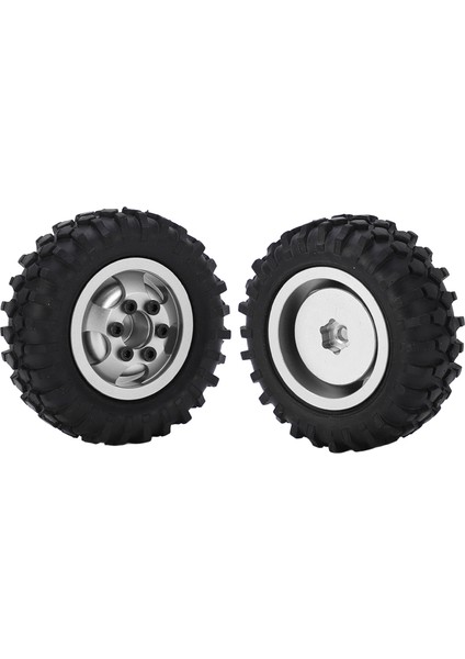 Adet/takım 55MM Metal Jant Lastikleri Axıal SCX24 1/24 Rc Araba Jantı Ka Lastik Gümüş (Yurt Dışından) fırsatları