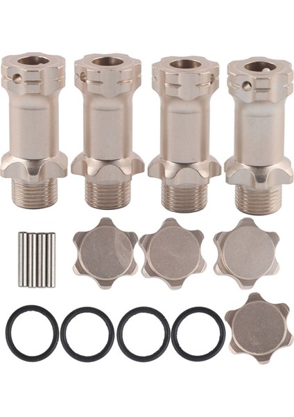 4 Adet Alüminyum 17MM Hex Hub Uzatma Adaptörü Için 1: 8 Oranı Rc Model Araba(Titanyum Renk) (Yurt Dışından) modelleri