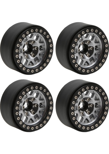 4 Adet/takım 1.9in Alüminyum Alaşımlı Beadlock Jantlar Eksenel SCX10 90046 Rc Paletli Araba Parçalarıtitanyum (Yurt Dışından)