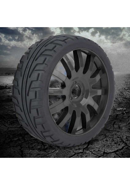 Jant Hub Lastikleri Lastik Lastikler 1/8 Yolda Yarış Rc Araba Aksesuarı (Siyah) (Yurt Dışından) indirimleri