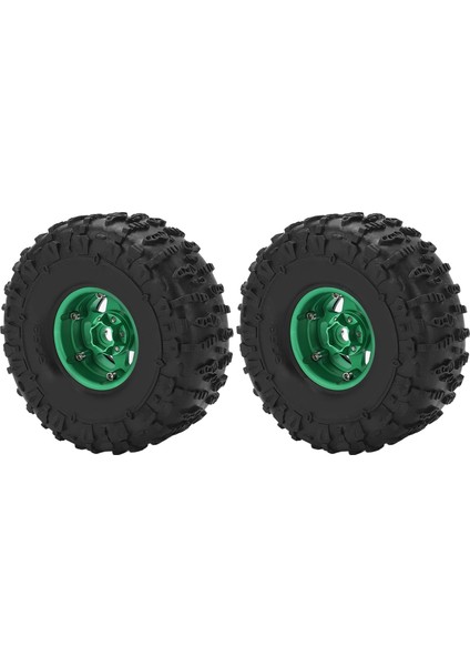 2 Adet Rc Araba Tekerlekleri ve Lastikleri 1.9in Alaşımlı Göbek Ka Lastik 12MM Altıgen 1/10 Rc Paletli Araç Içinyeşil ve Siyah (Yurt Dışından) modelleri