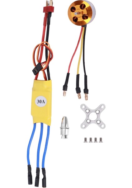30A Esc Sarı A2212 KV1000 / KV1400 / KV2200 Uzaktan Kumandalı Iha Için Fırçasız Motor (A2212 KV1400) (Yurt Dışından)