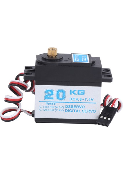 20KG Metal Gear Rc Dijital Servo Yüksek Tork 1/8 1/10 Ölçekli Uzaktan Kumandalı Araba Için (Yurt Dışından)