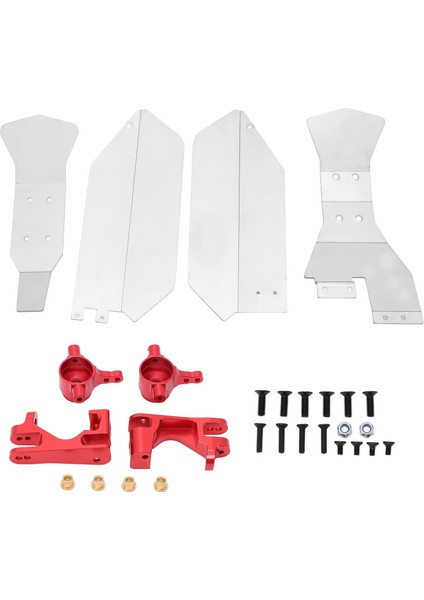 Rc Şasi Zırh Seti Rc Şasi Zırhı Direksiyondak ve C Koltuklar Traxxas Slash 4WD Kısa Kamyon Kırmızı (Yurt Dışından)