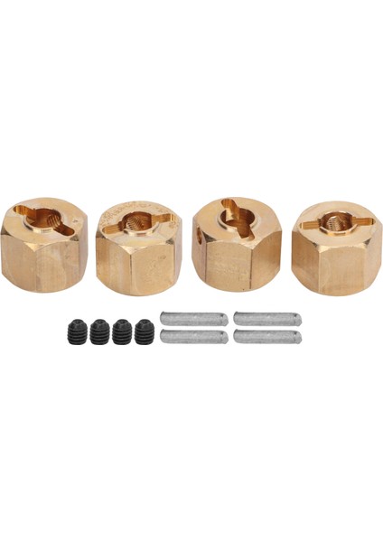 4 Adet / Takım 12MM Altıgen Tekerlek Göbeği Genişletilmiş Adaptör SCX10 90046 Gn7 CC01 1/10 Rc Arabalar 9mm (Yurt Dışından)
