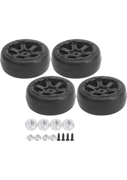 4 Adet Plastik Ka Rc Lastik Modifikasyon Aksesuarları Wpl D12 1/10 Rc Kamyon 63MM Için Uygun (Yurt Dışından)