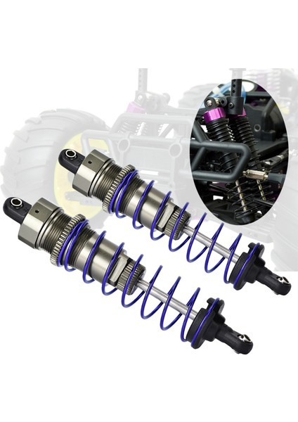 2 Adet Metal Amortisör Damperi 1/10 Rc Araba Yedek Parçaları Aksesuar (92MM) (Yurt Dışından)