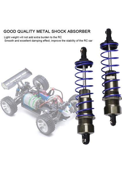 2 Adet Metal Amortisör Damperi 1/10 Rc Araba Yedek Parçaları Aksesuar (92MM) (Yurt Dışından)