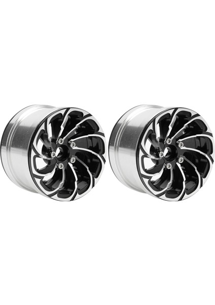 Alüminyum Alaşımlı Beadlock Jantlar Kilitli Yapışmaz 1/10 Rc Paletli Arabalar Için (Siyah) (Yurt Dışından)