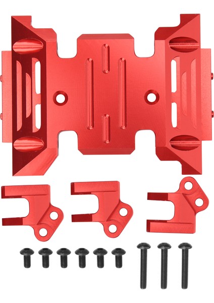 Alüminyum Alaşımlı Merkez Kızak Şanzıman Plakası Kurulum Tabanı Axial SCX10 Iıı AXI03007RED (Yurt Dışından)