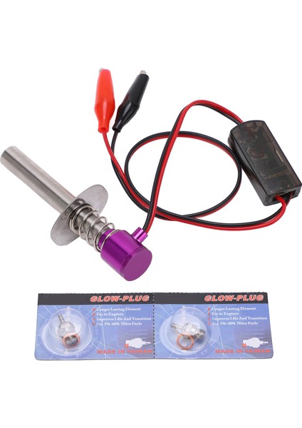 6‑12V Rc Araba Ateşleme Takımı N4 Sıcak Kızdırma Bujisi Contası ile Motorlu Uçak Araba Modelpurple (Yurt Dışından)