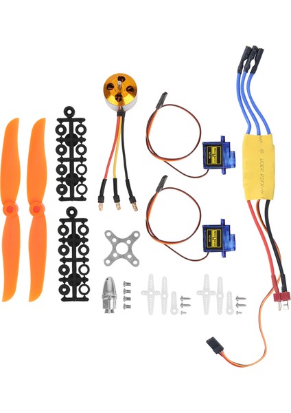 A2212 2200KV Fırçasız Motor 30A Esc SG90 9g Mikro Servo 6035 Pervane Rc Uçak Için (2200KV Motor 6035 Pervane 9g Servo 30A Esc) (Yurt Dışından)