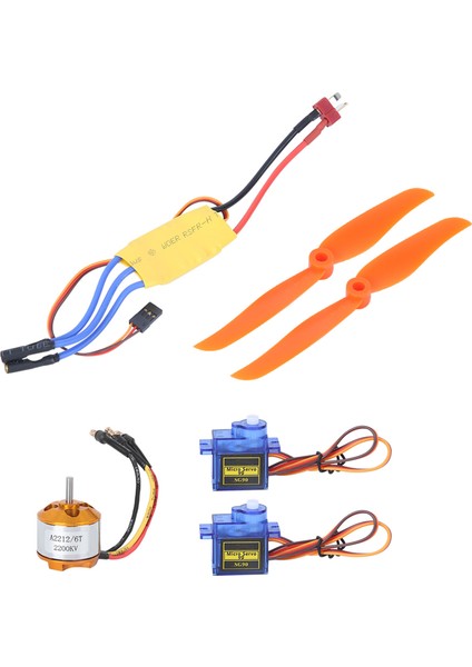 A2212 2200KV Fırçasız Motor 30A Esc SG90 9g Mikro Servo 6035 Pervane Rc Uçak Için (2200KV Motor 6035 Pervane 9g Servo 30A Esc) (Yurt Dışından) modelleri