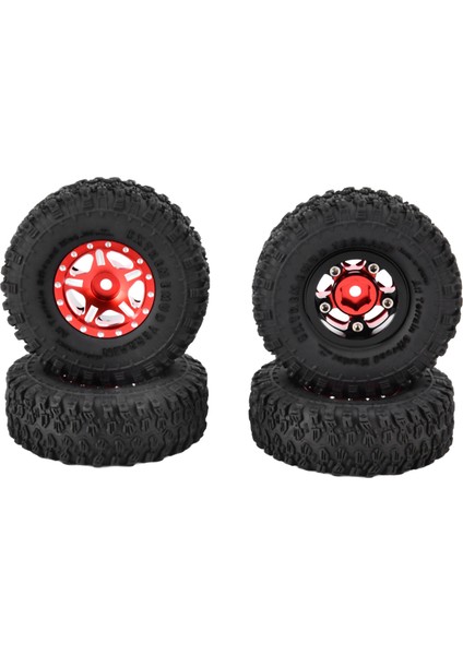 4 Adet 1 Inçlik Ka Lastikler Alüminyum Alaşımlı Jantlar Axial SCX24 90081 AXI00001 AXI00002 1/24 Paletli Araç Için Uygundur Kırmızı (Yurt Dışından) fiyatları