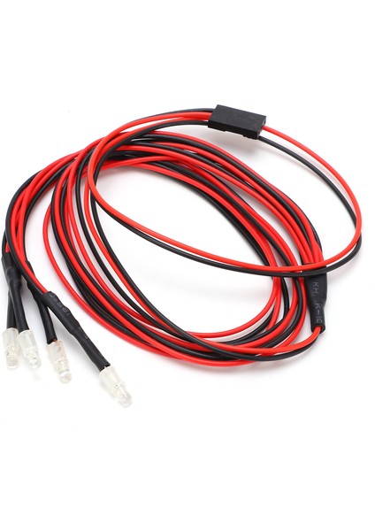 4 Adet Rc Araba LED Işık Rc Üç Klı Kontrol Farı 1/10 1/8 Model Arabalar Için (Yurt Dışından)