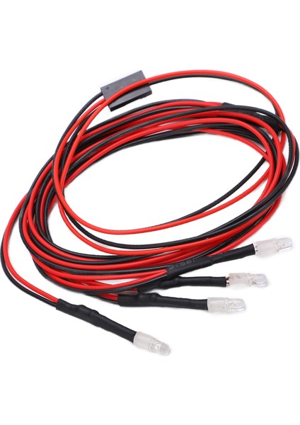 4 Adet Rc Araba LED Işık Rc Üç Klı Kontrol Farı 1/10 1/8 Model Arabalar Için (Yurt Dışından)