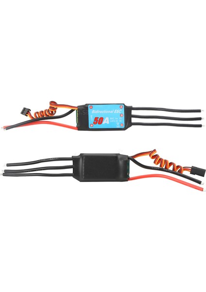 Rc Araba Gemi Sualtı Pervanesi Için Iki Yönlü Fırçasız Esc Hız Kontrol Cihazı (50A) 50A (Yurt Dışından)