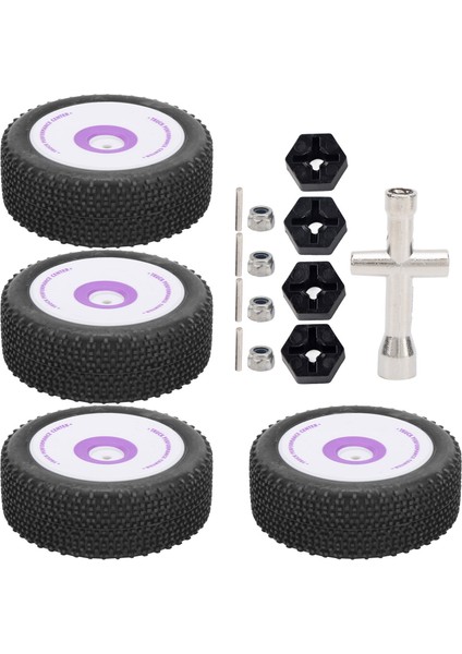 4 Adet Rc Araba Ön Arka Lastik Lastik Seti Wltoys 1/12 124019 Uzaktan Kumandalı Arabalara Uygun (Yurt Dışından)
