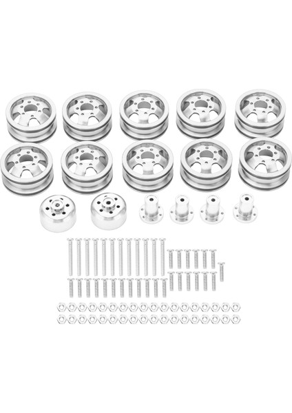 Alüminyum Alaşımlı Metal Tekerlek Göbeği Wpl B24 B36 1/16 6WD Askeri Paletli Araç Tekerlek Jantları Hubsilver (Yurt Dışından)
