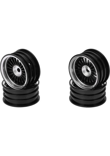 4 Adet Alüminyum Alaşımlı Jant Axial SCX24 1/24 Uzaktan Kumandalı Araba Çapı 26.5mm/1.0in Tekerlek Altıgen 7MM/0.28INSIYAH (Yurt Dışından)
