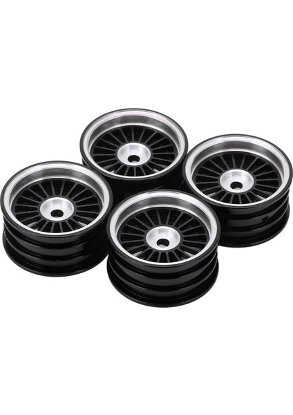 4 Adet Alüminyum Alaşımlı Jant Axial SCX24 1/24 Uzaktan Kumandalı Araba Çapı 26.5mm/1.0in Tekerlek Altıgen 7MM/0.28INSIYAH (Yurt Dışından)