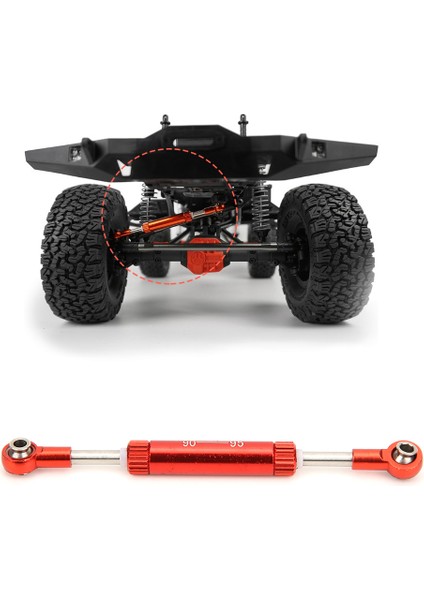 Ayarlanabilir Servo Çekme Çubuğu-Direksiyon Kolu Aksesuarı SCX10 D90 1/10 Rc Araba (90-95MM) (Yurt Dışından)