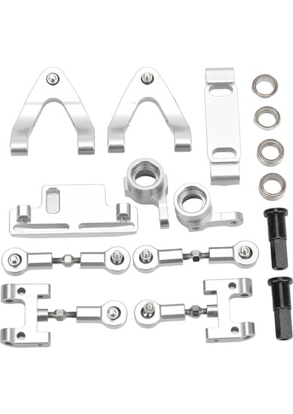 Rc Alüminyum Üst Alt Süspansiyon Kolu Direksiyon Kupası Altıgen Adaptör Metal Aksesuar Seti Wpl D12 Rc Araba Içingümüş (Yurt Dışından)