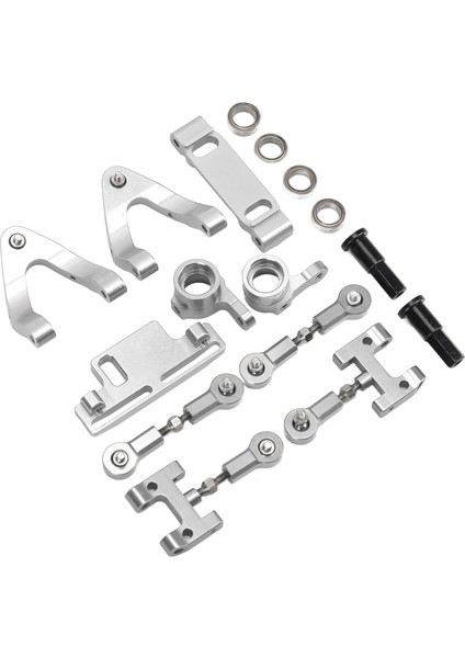 Rc Alüminyum Üst Alt Süspansiyon Kolu Direksiyon Kupası Altıgen Adaptör Metal Aksesuar Seti Wpl D12 Rc Araba Içingümüş (Yurt Dışından) modelleri