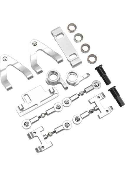 Rc Alüminyum Üst Alt Süspansiyon Kolu Direksiyon Kupası Altıgen Adaptör Metal Aksesuar Seti Wpl D12 Rc Araba Içingümüş (Yurt Dışından) indirimleri