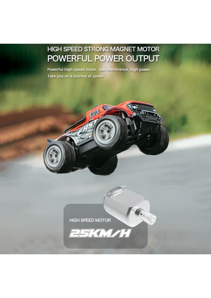 Uzaktan Kumanda Araba 2.4 Ghz 1/20 Tüm Arazi Uzaktan Kumanda Kısa Kamyon 25 Km/saat Yüksek Hızlı Off Road Araba ile LED Işık Tam Oransal Gaz Kelebeği 3 Pil (Yurt Dışından)