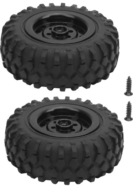 55MM/2.2IN Rc Kamyon Lastikleri Vidalı Alüminyum Alaşımlı Ka Kaymaz Wpl D12 1/10 (Siyah Bl) (Yurt Dışından)