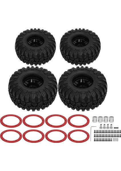 Arrma Senton 1/10 Rc Araba Aksesuarları Için 4 Adet Rc Ön Arka Lastik Lastik ve 6 Kollu Jant Seti (Yurt Dışından)