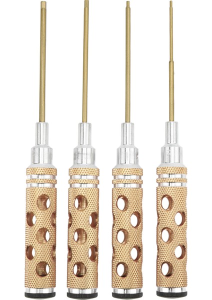 4 Adet Hex Sürücü Anahtarı Seti 1.5 mm 2.0 mm 2.5 mm 3.0 mm Rc Hex Soket Tornavida Rc Model Araç Tekne Altın (Yurt Dışından)