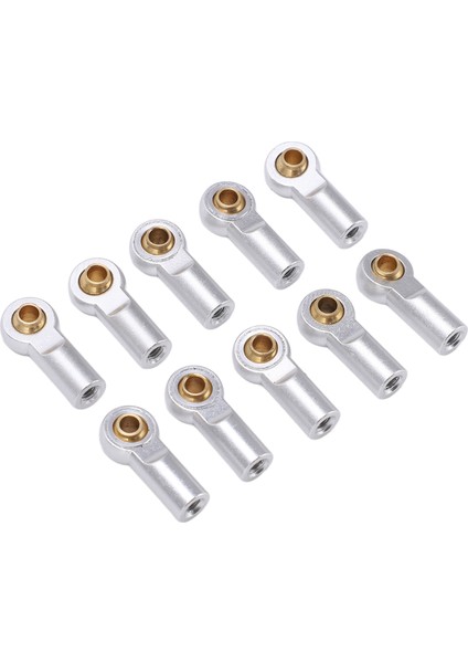 10 Adet Bağlantı Çubuk Ucu Ortak Alüminyum M3 Metal Bilyalı Uçlu Kafa Tutucu Eksenel SCX10 1/10 Rc Carsilver (Yurt Dışından)