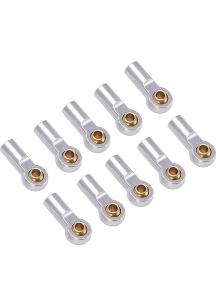10 Adet Bağlantı Çubuk Ucu Ortak Alüminyum M3 Metal Bilyalı Uçlu Kafa Tutucu Eksenel SCX10 1/10 Rc Carsilver (Yurt Dışından)