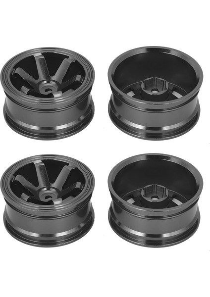 Alüminyum Alaşımlı Tekerlek Göbeği Jantlar Yedek Parçalar Aksesuarlar 1/10 Rc Flat Running Drift Arabasına Uygun 5 Kollu Siyah (Yurt Dışından) modelleri