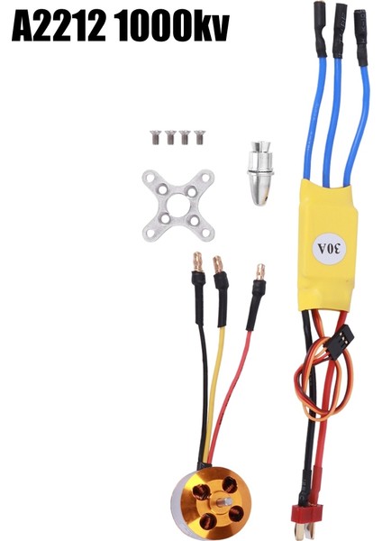 30A Esc Sarı A2212 KV1000 / KV1400 / KV2200 Uzaktan Kumandalı Iha Için Fırçasız Motor (A2212 KV1000) (Yurt Dışından) modelleri