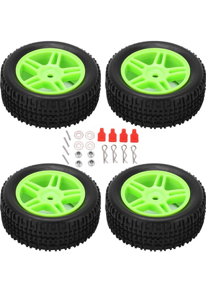 4 Adet 75MM Rc Araba Lastiği U Tipi Ka Rc Araç Tekerleği Uzaktan Kumandalı Araba Lastiği Wltoys 144001 1/14 Rc Cargreen (Yurt Dışından)