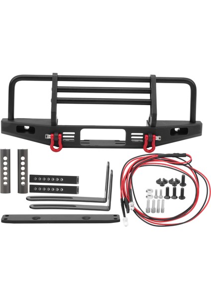 Metal Ön Tampon 2led Yuvarlak Işık Için Fit Trx4 SCX10 90046 1/10 Rc Araba Aksesuarı (Yurt Dışından)