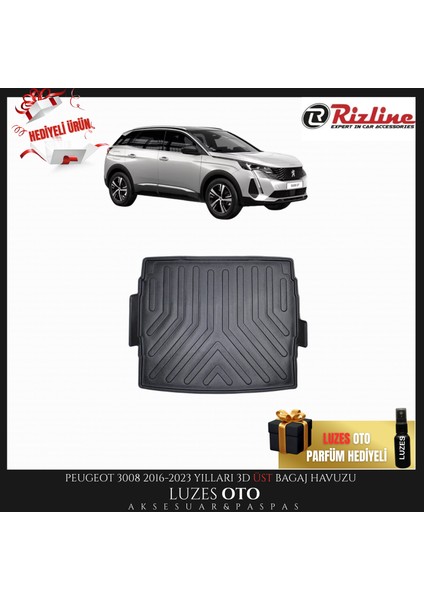 Peugeot 3008 3D Üst Bagaj Havuzu 2020 Model Uyumlu