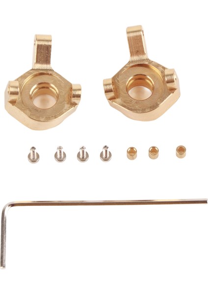 Pirinç Bakır Ön Direksiyon Göbeği Taşıyıcısı Burçlu Vidalar Axial SCX24 1/24 Rc Araba Için (Yurt Dışından)