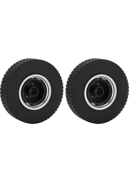 Tamiya 1/14 Traktör Kamyon Için 2 Adet 85MM Alüminyum Ön 10 Delikli Lastikli Jantlar (Yurt Dışından)