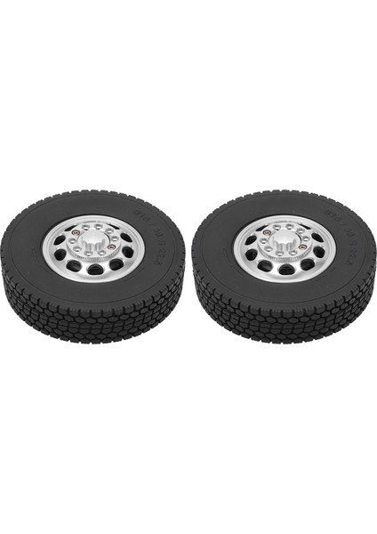 Tamiya 1/14 Traktör Kamyon Için 2 Adet 85MM Alüminyum Ön 10 Delikli Lastikli Jantlar (Yurt Dışından)