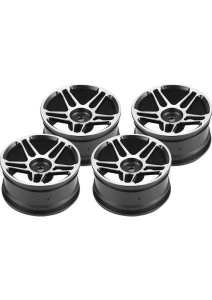 4 Adet/takım Lastik Lastik Alüminyum Alaşımlı Göbek Jantlar 1:10 Drift Yarış Rc Araba Için (Siyah) (Yurt Dışından)