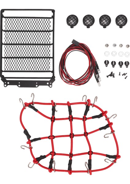 Rc Portbagaj Yüksek Simülasyon Hafif Rc Araba Bagaj Rafı Için LED Işıkları ile 1/10 1/12 1/14 Rc Araba Yuvarlak Lamba (Yurt Dışından)